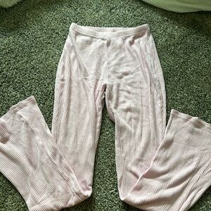 la hearts soft lounge pants, size small, pink